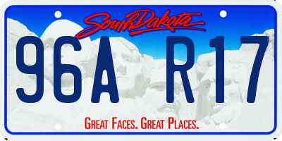 SD license plate 96AR17