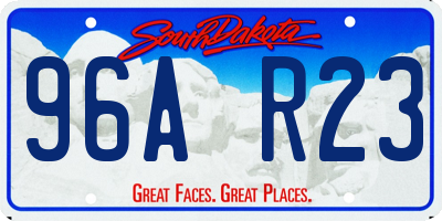 SD license plate 96AR23