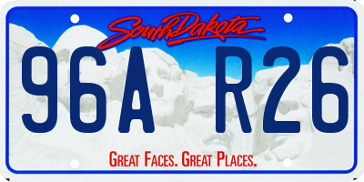 SD license plate 96AR26