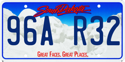 SD license plate 96AR32