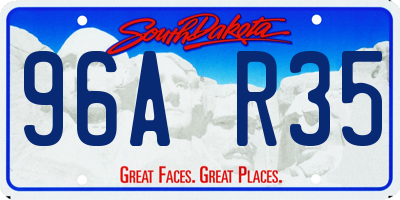 SD license plate 96AR35