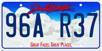 SD license plate 96AR37
