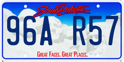 SD license plate 96AR57