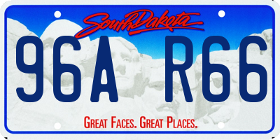 SD license plate 96AR66