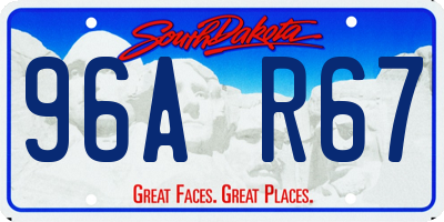 SD license plate 96AR67