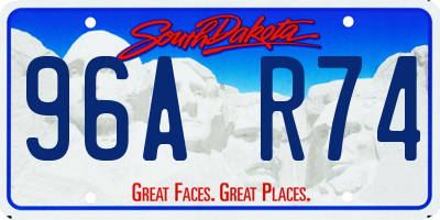 SD license plate 96AR74