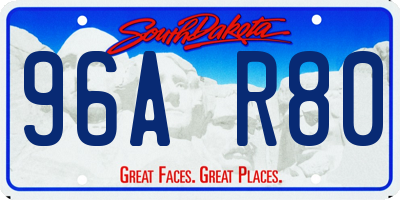 SD license plate 96AR80
