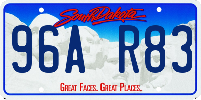 SD license plate 96AR83