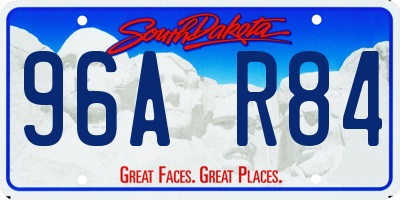 SD license plate 96AR84