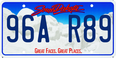 SD license plate 96AR89