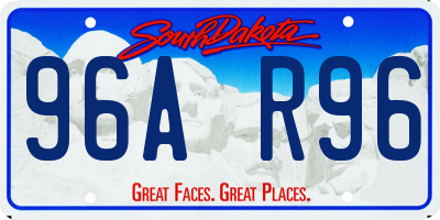 SD license plate 96AR96