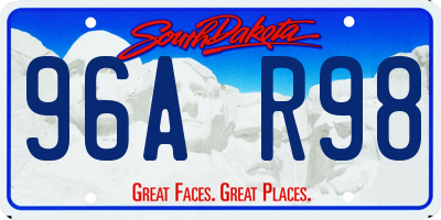 SD license plate 96AR98