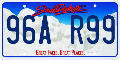SD license plate 96AR99