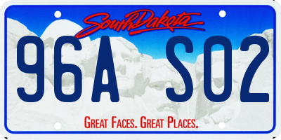 SD license plate 96AS02