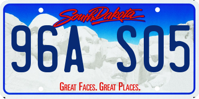 SD license plate 96AS05