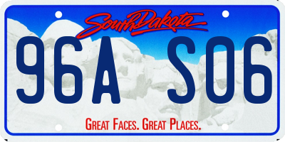 SD license plate 96AS06