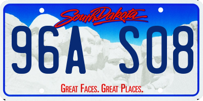 SD license plate 96AS08
