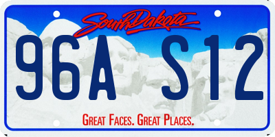 SD license plate 96AS12