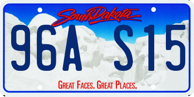 SD license plate 96AS15