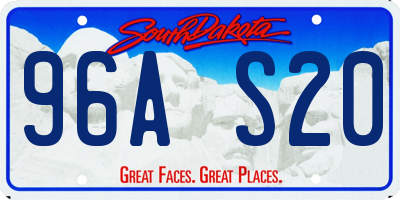 SD license plate 96AS20