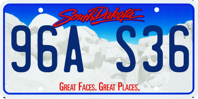 SD license plate 96AS36
