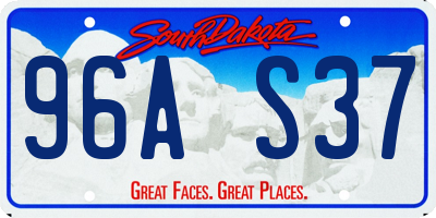 SD license plate 96AS37
