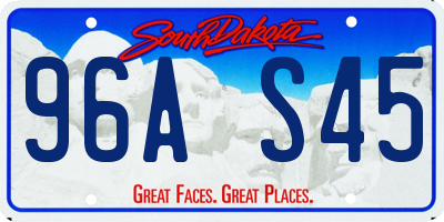 SD license plate 96AS45