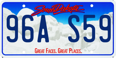 SD license plate 96AS59