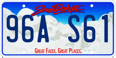 SD license plate 96AS61