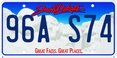 SD license plate 96AS74