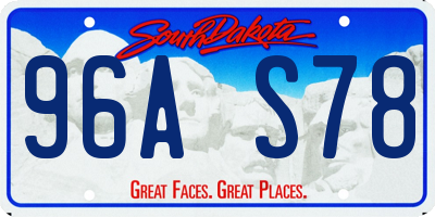 SD license plate 96AS78