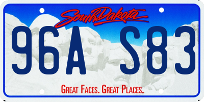 SD license plate 96AS83