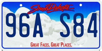 SD license plate 96AS84