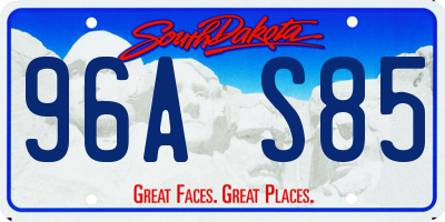 SD license plate 96AS85