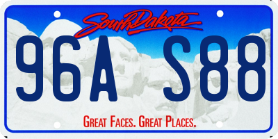 SD license plate 96AS88