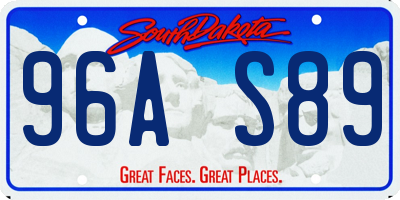SD license plate 96AS89