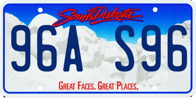 SD license plate 96AS96