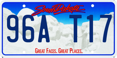 SD license plate 96AT17