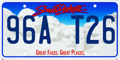 SD license plate 96AT26