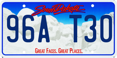 SD license plate 96AT30