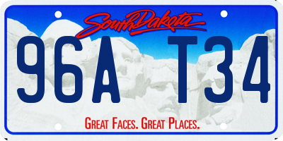 SD license plate 96AT34