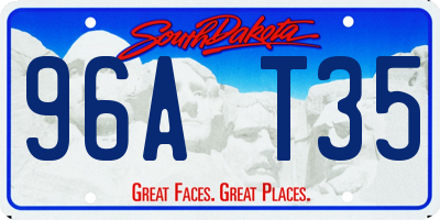 SD license plate 96AT35