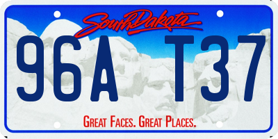 SD license plate 96AT37