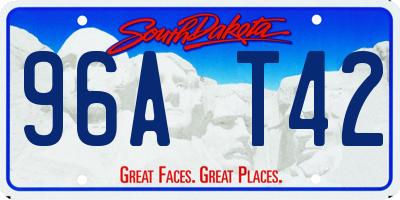 SD license plate 96AT42