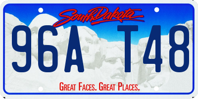 SD license plate 96AT48