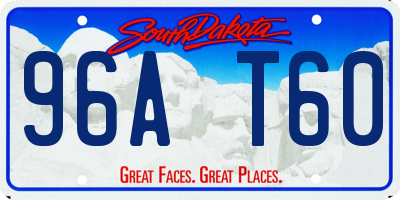 SD license plate 96AT60