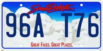 SD license plate 96AT76