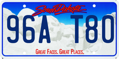 SD license plate 96AT80