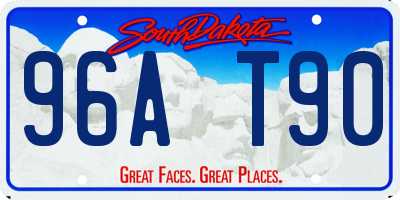 SD license plate 96AT90