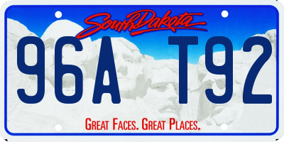 SD license plate 96AT92